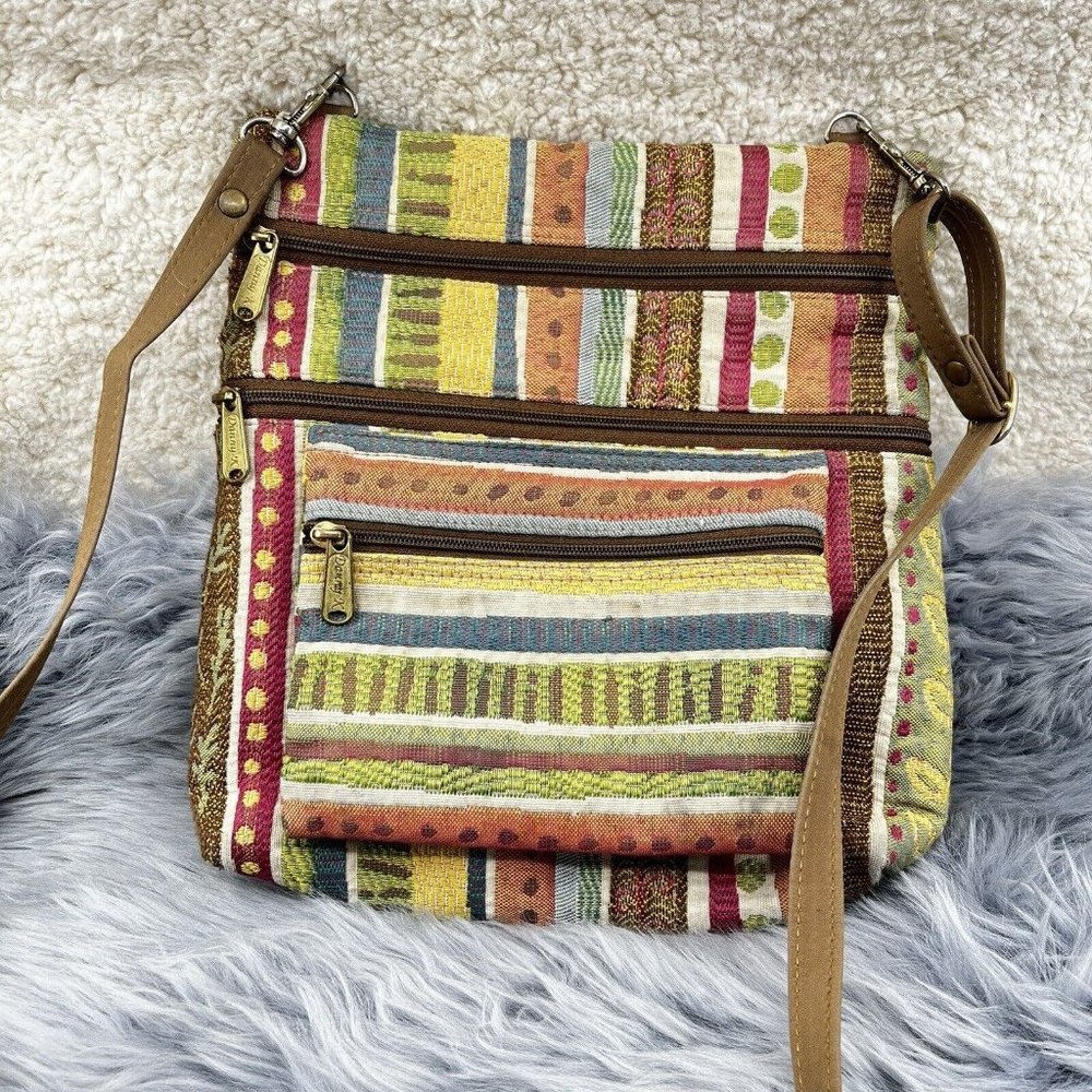 Vintage Danny K USA Bohemian Lagenlook Art to Wear Patchwork Crossbody Bag